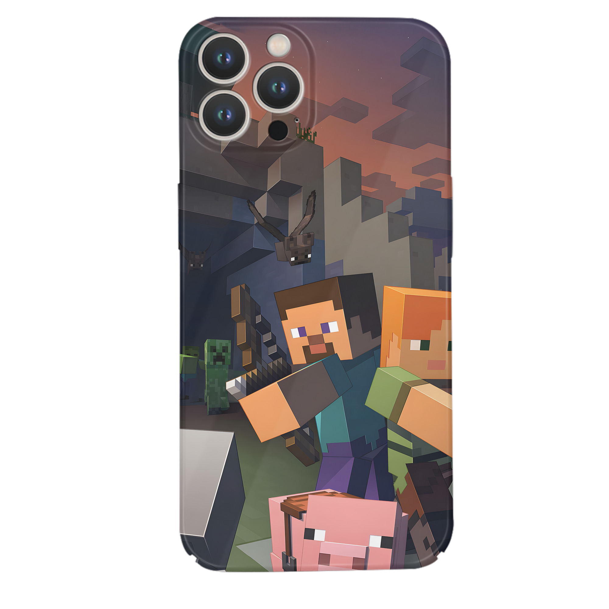 （画像用） マインクラフト ブロックの世界 Minecraft MC Block world 【iPhone 14シリーズ対応】ハードケース